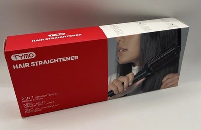 TYMO FLIPRO Flat Iron Hair Sraightener Brush 2 in 1, 200M Ions