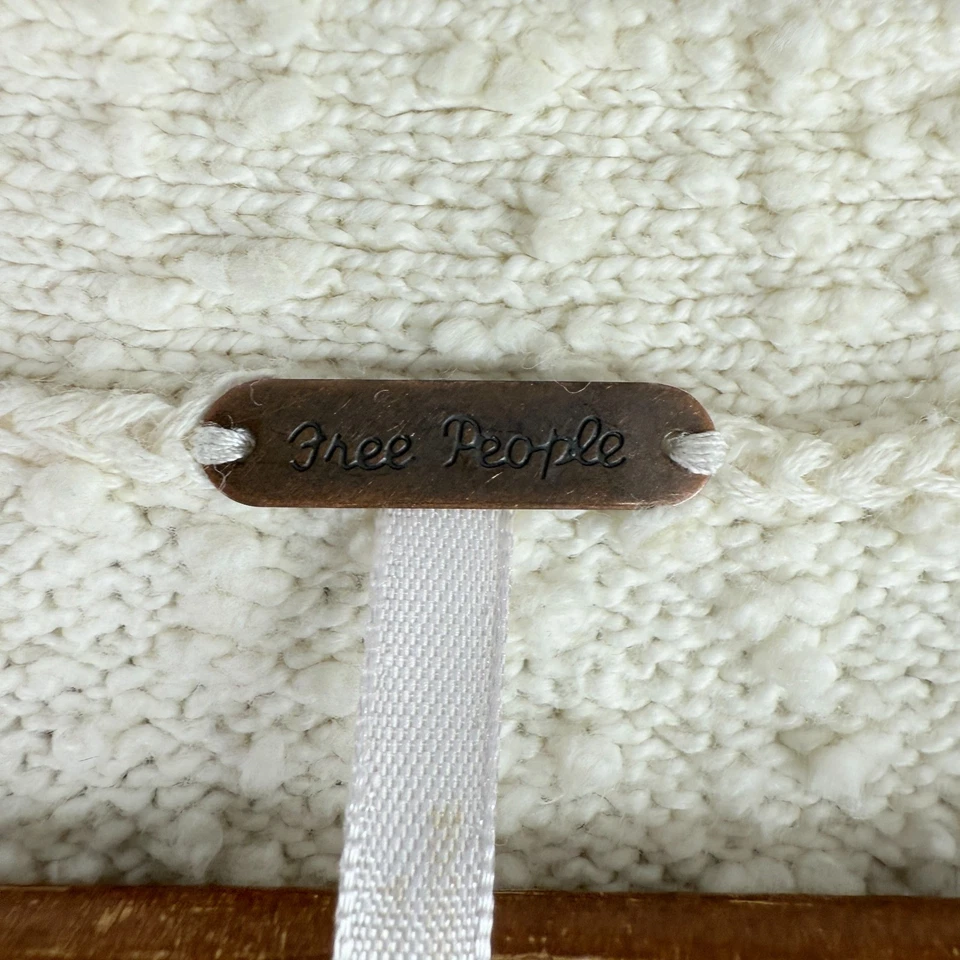 Cárdigan cuadrado de gran tamaño Free People Found My Friend suéter para mujer pequeño avena Foto 3 de 4