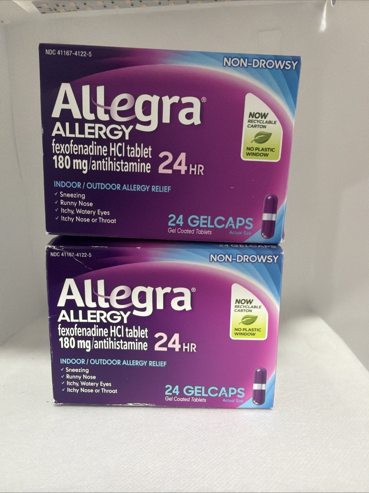 Allegra 180mg 24hr Gelcaps Tablet - 24 Count ( 2 Boxes) Exp 12/2026