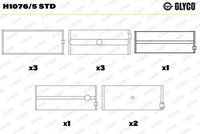 Glyco Kurbelwellenlager H1076/5 STD FüR Ford