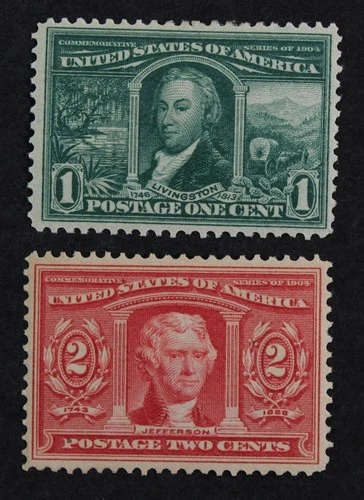 CKStamps: US Stamps Collection Scott#323 324 1c 2c Mint H OG