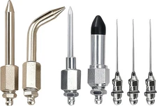 7pcs Grease Gun Accessory Kit Needle Tips Elbow Adapter Dispenser Rubber Nozzle