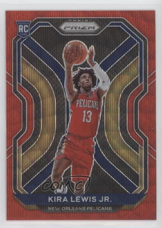 2020-21 Panini Prizm Ruby Wave Prizm Kira Lewis Jr #272 ob9