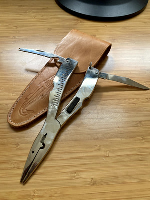 SOLINGEN GERMANY Fisherman's Multitool Knife Pliers with Sheath