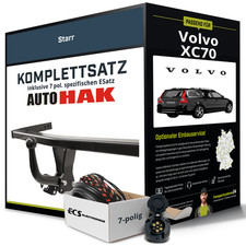 Für VOLVO XC70 Cross Country Typ 295 Anhängerkupplung starr +eSatz 7pol 04- NEU