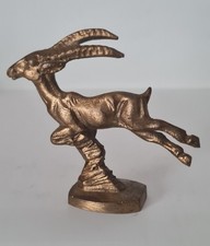 Steinbock Tierkreiszeichen, Ältere Massive Bronze/Messing Figur, Petschaft?