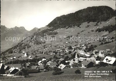 Amden Walensee SG with Glarus Alps