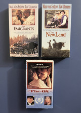 The Emigrants  The New Land The Ox-Lot of 3 VHS Tapes-Max Von Sydow Liv Ullmann