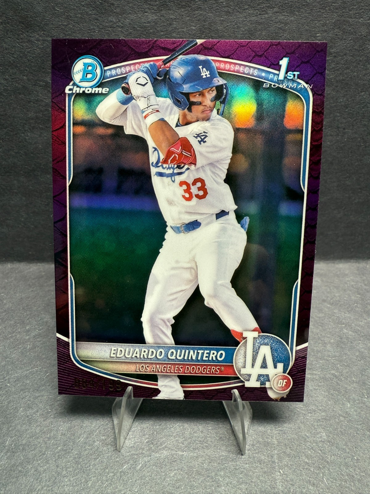 2025 Bowman Chrome - Eduardo Quintero 1st Bowman #BCP-115 Fuchsia Reptilian /199