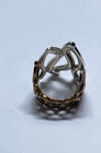 Robert Lee Morris Sterling Silver/Bronze Mixed Metal Open Work Modernist Ring — photo 4
