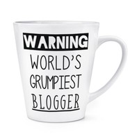Warnung World's Grumpiest Blogger 341Ml Latte Becher Tasse Lustig Best