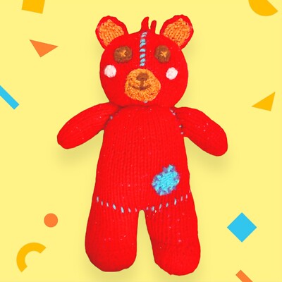 STRICKMUSTER - Boba Bär Teddybär 25 cm weiches Plüschtier