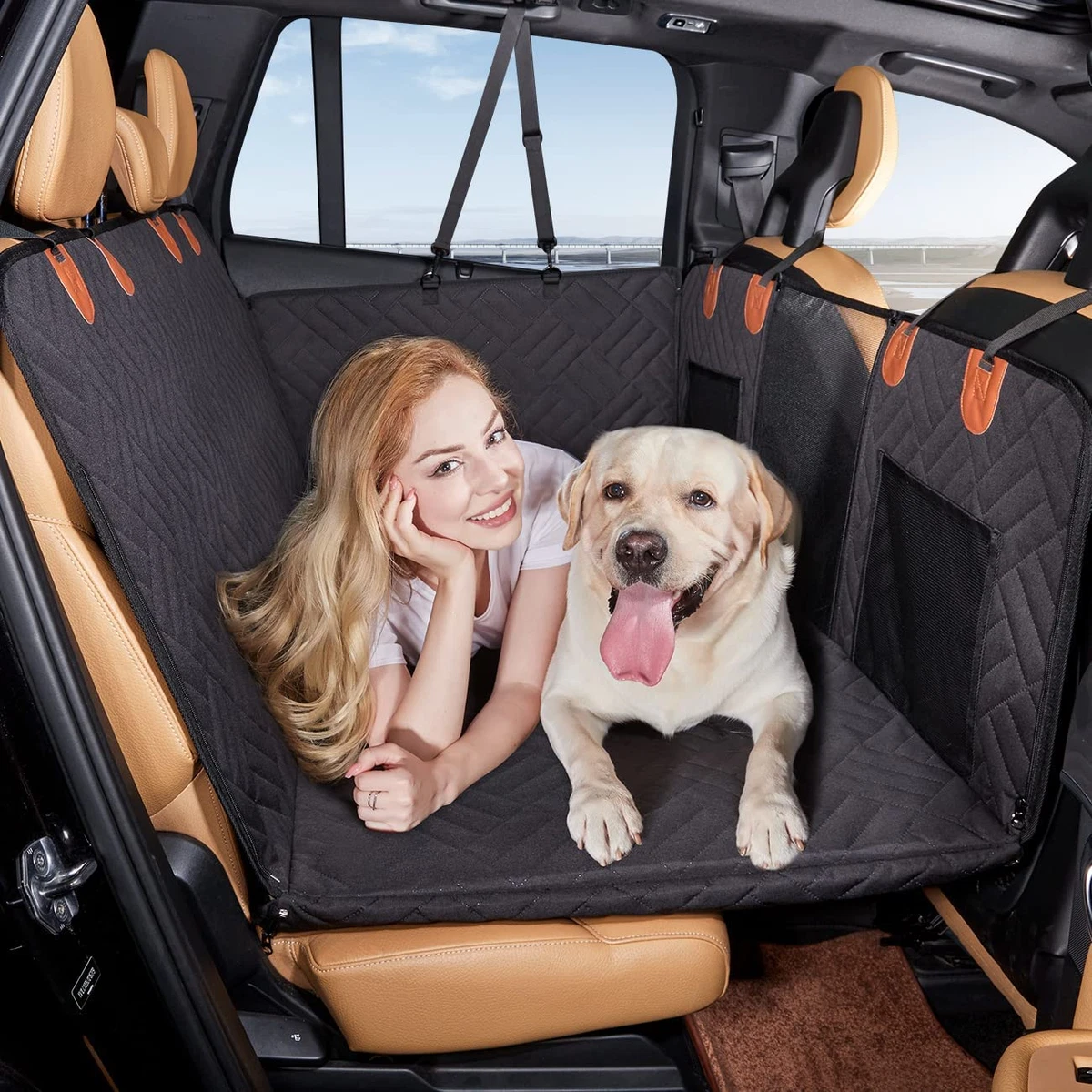 Back Seat Extender for Dogs,Dog Car Seat Cover for Back Seat Bed Inflatable  for