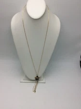 $39 Lucky Brand multi bead & chain fringe necklace 530A