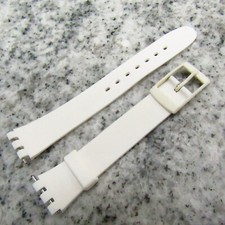 SWATCH Watch 12mm Strap Replacement Band Solid White Generic for Ladies Swatch