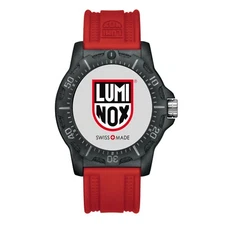 23mm Genuine LUMINOX Rubber Strap Red Diver Watch Band EVO Navy Seal Brush