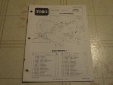 Toro 1132 38090 snow thrower blower Parts Catalog Manual 1986