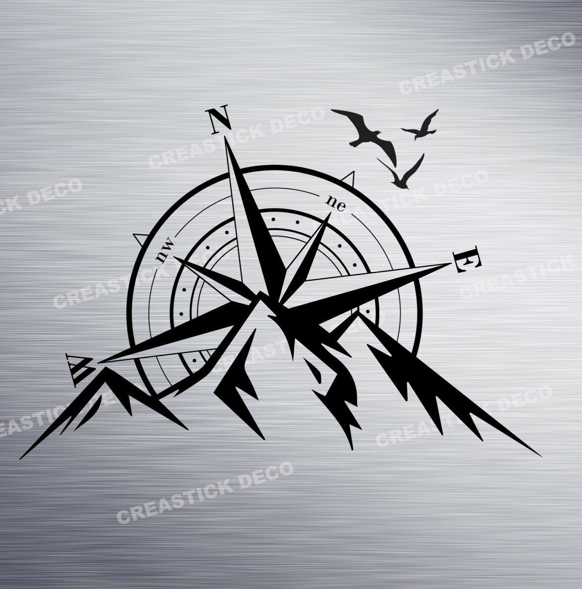 Pins Métal Broche Papillon – Rose Des Vents Boussole – Modèle élégant Et Vintage – Idée Cadeau