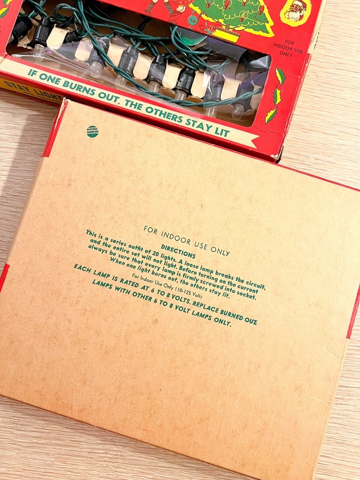 Vintage 1950s “Lites” Stay Light Christmas String Lights eBay