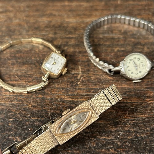 Vintage Watch Lot (3) Hamilton Gruen Ladies Wristwatch 10k GF Gold Filled - Picture 6 of 15