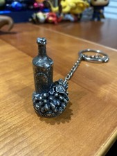 Vintage Pewter Chateau Grape Cluster Cork Stopper Wine Bottle No Cork