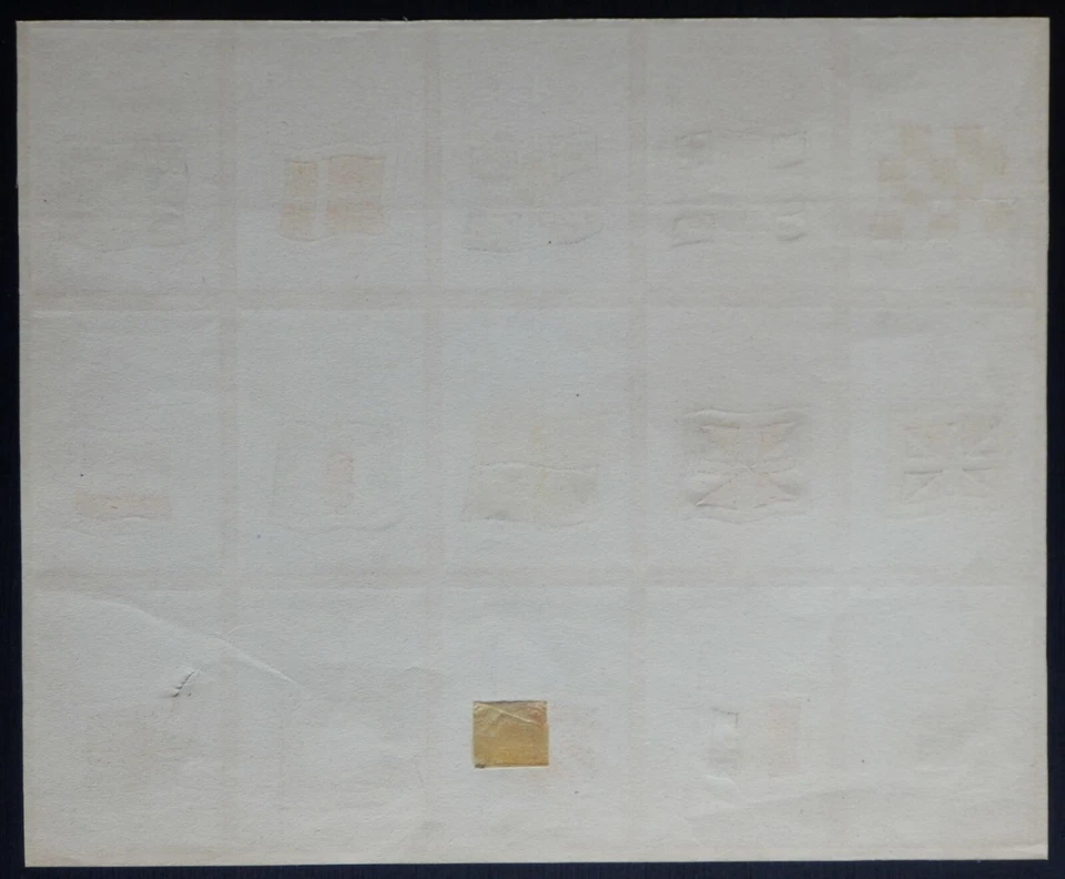 PILOT FLAGS Complete Set on an Uncut Sheet of SILK CARDS issued 1921 RARE - Image 2 of 2