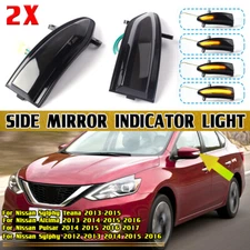 Sequential LED Side Mirror Turn Signal Light For Nissan Altima Teana Sentra 2013