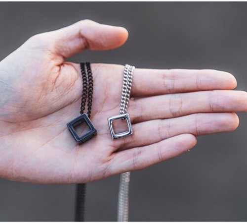 Titanium Stainless Steel Cube Pendant EDC Small Portable Necklace Pendant - Picture 2 of 21