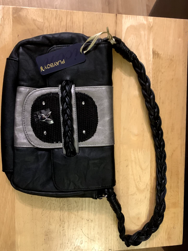 PLAYBOY  SMALL BLACK HAND BAG /SHOULDER GENUINE (WITH TAG) - Image 2 of 4