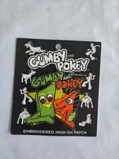 Gumby and Pokey Embroidered Iron-on Patch (Kalan 1998) Vintage