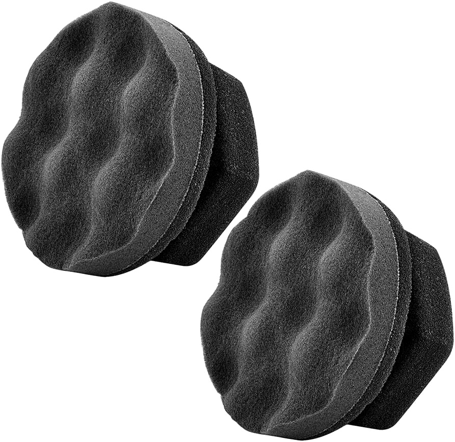 2 Pack Large Tire Shine Applicator Pad, Durable and Reusable Hex-Grip Tire Dress