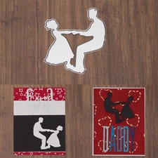 Daddy Daughter Dance Silhouette Cutting Die – Father’s Day Girl & Man