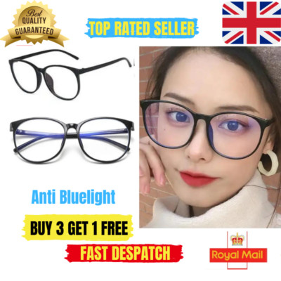 Blaulicht Blockierende Brille Entspiegelt Computer Gaming Brille für Herren Damen Neu