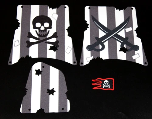 Sail Set 6289 6290 Red Beard Runner Pirate Ship Sail Dark Gray