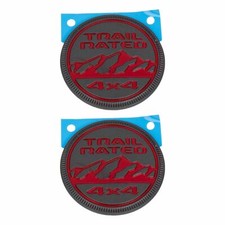18-22 Jeep Wrangler Jl Red Trail Rated Fender Emblem Nameplate New Mopar 2 Pcs 18-22 Jeep Wrangler Jl Red Trail Rated Fender Emblem Nameplate New Mopar 2 Pcs