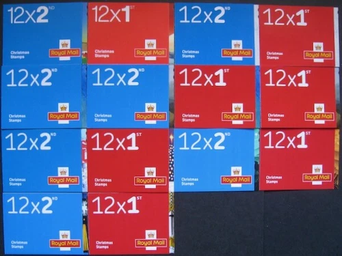 Sg.LX49-62 Christmas booklets, sold individually, all fine as issued