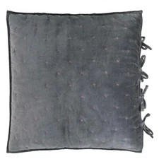 Set of 2 SEVANTI GRAPHITE QUILTED SQUARE CUSHION Euro Sham