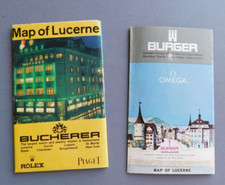 Maps of Lucerne - Switzerland - watch advertisement - Bucherer  / Burger / Rolex