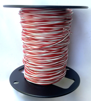 Southwire 701026632 Wire Cable  20-1 Cu 2C RdWe PLC 500 Ft Spool Red White Wires