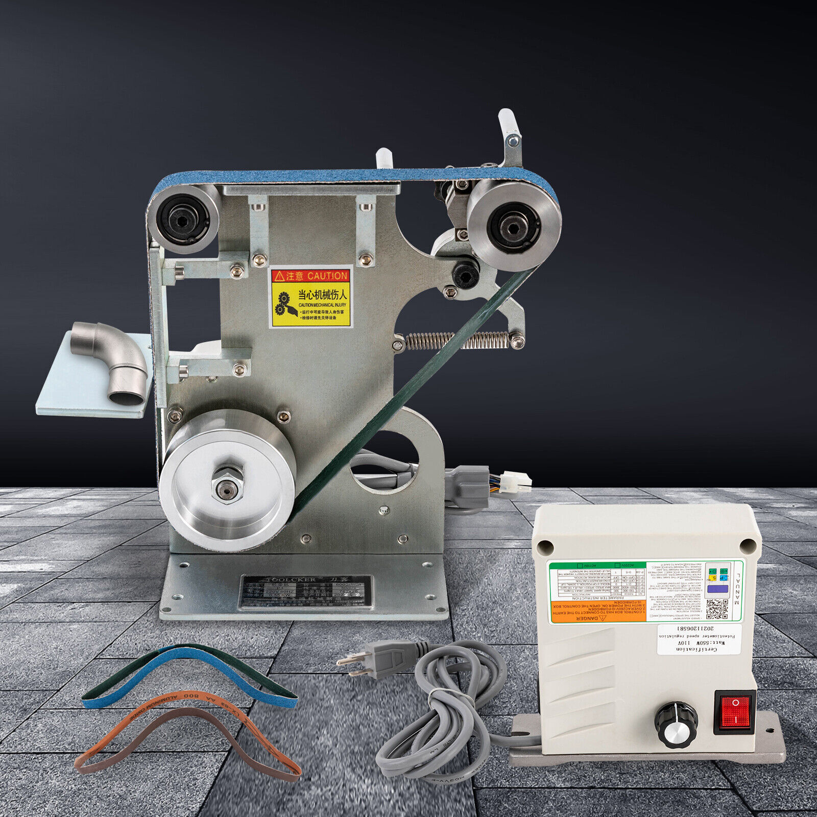 Brushless Belt Machine 98.43ft/s,550W Belt Sander Polishing Grinding Machine