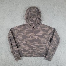 Athleta Hoodie Women's Small Camo Cropped Pullover Athleisure Camouflage Workout