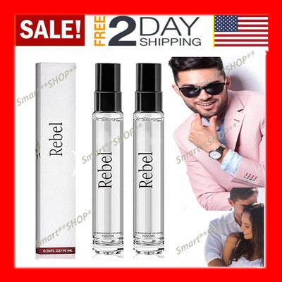 2PCS Rebel Pheromone Cologne for Men, 2024 New Rebel by Alloura for Men, Alloura