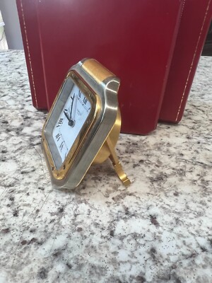 Cartier 置時計 手巻きLe Must de Cartier アンティーク Vintage Les Must de CARTIER, Paris Travel Clock w/Original