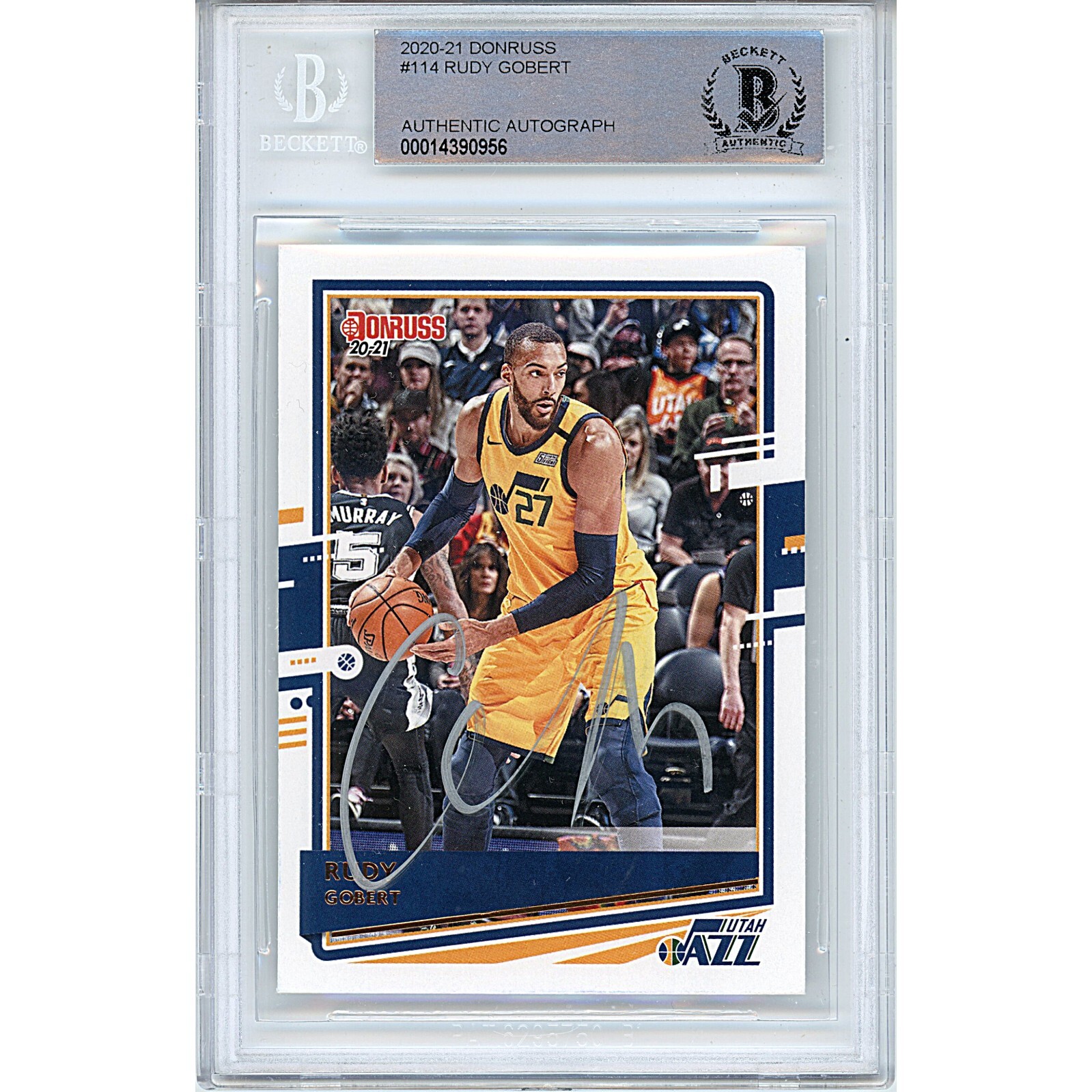 Rudy Gobert Utah Jazz Auto 2020-21 Donruss BAS Auth Slab Autograph Collectibles
