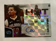 2020-21 Panini NBA Hoops Cole Anthony Rookie Hot Signatures Auto RC GREEN SSP