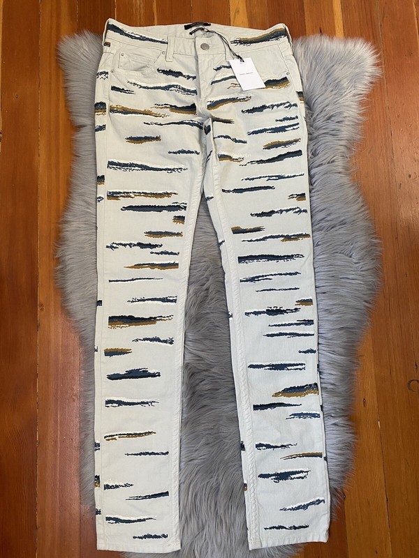 ISABEL MARANT ETOILE Embroidered Gray Denim Jeans Pants 38 US 6 NWT