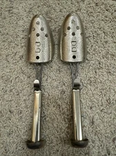 Vintage 1950's Working Adjustable Stainless Steel Metal Shoe Keepers Stretchers