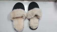 Victoria's Secret Knit Faux-fur Slipper Dark Gray Small 5/6