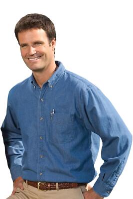 Big and Tall Long Sleeved Denim Shirts,up to 6XT 6XB FREE SHIPPING