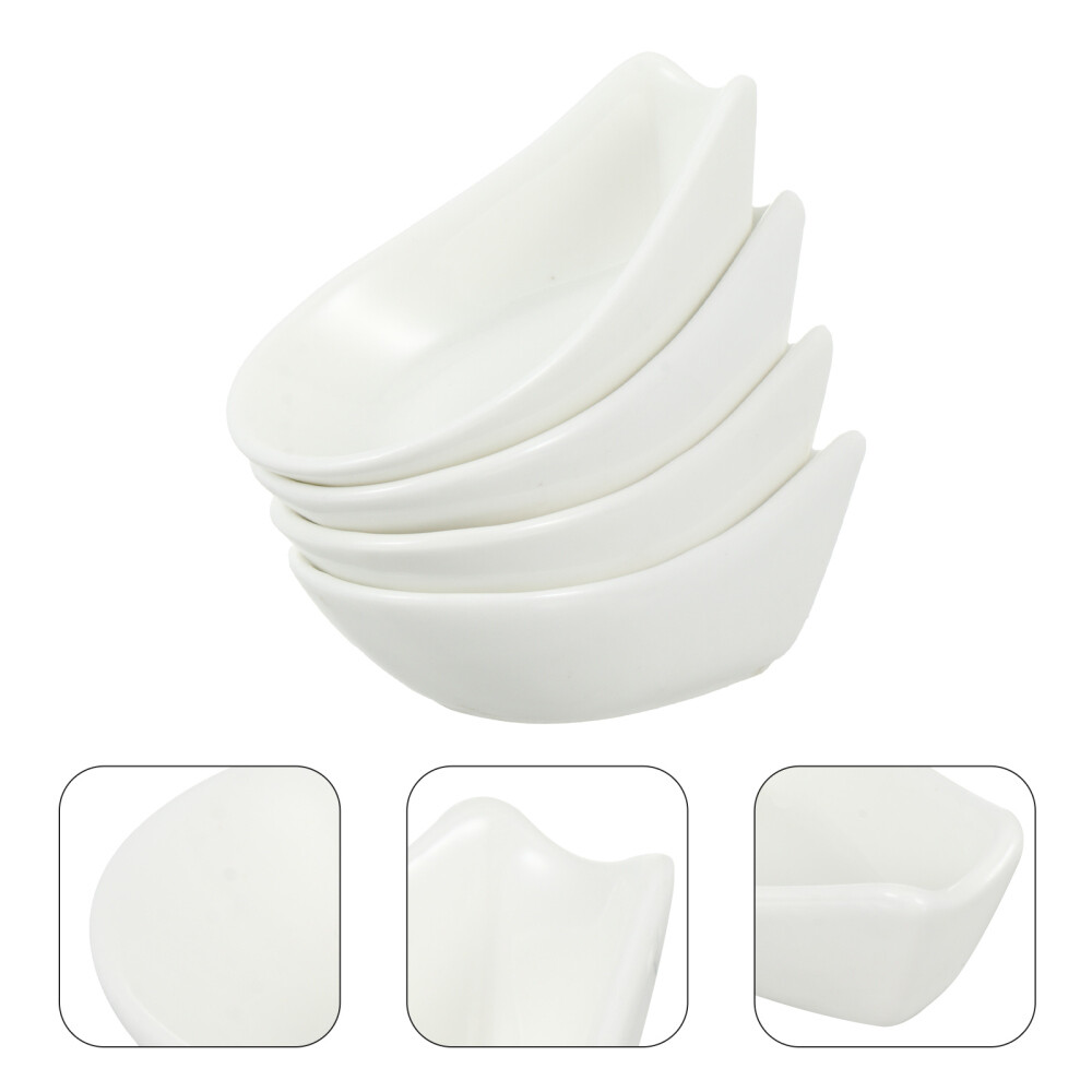4 Pcs porcelain spoon rest ladle Utencil Rest Spoon Holder Rest Stove Spoon Rest